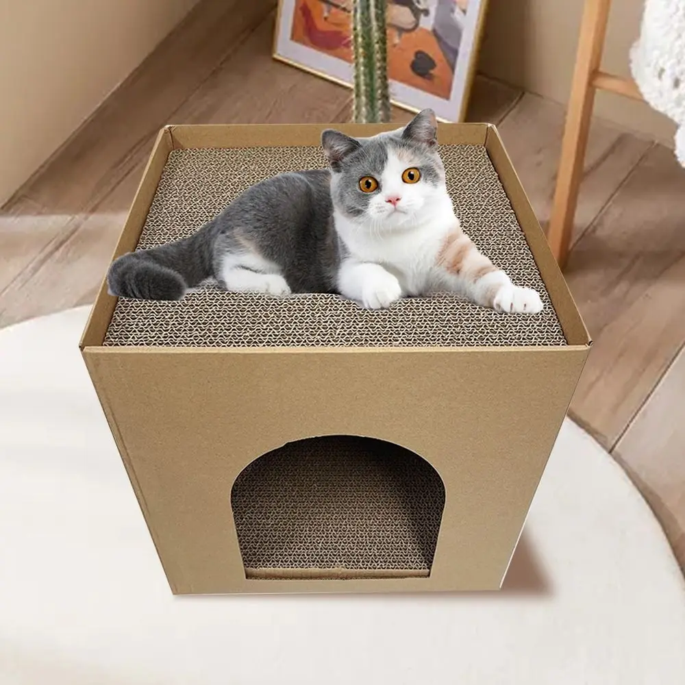 Durable Scraper Mat For Cats Cat House Household Cat Cardboard Box Cat Toys Cat Scratching Board Mat Pet Supplies