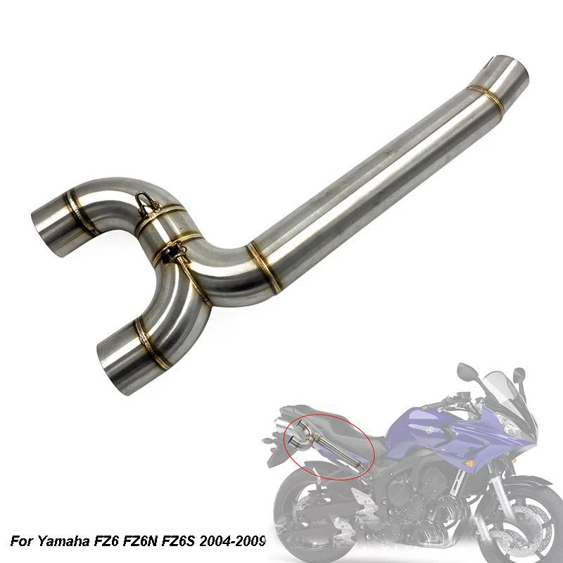 Motorrad Auspuff Voll system Mittel rohr Link Connect Zubehör Motorrad für Yamaha FZ6 FZ6N Escape Moto 2015-2009 Jahre