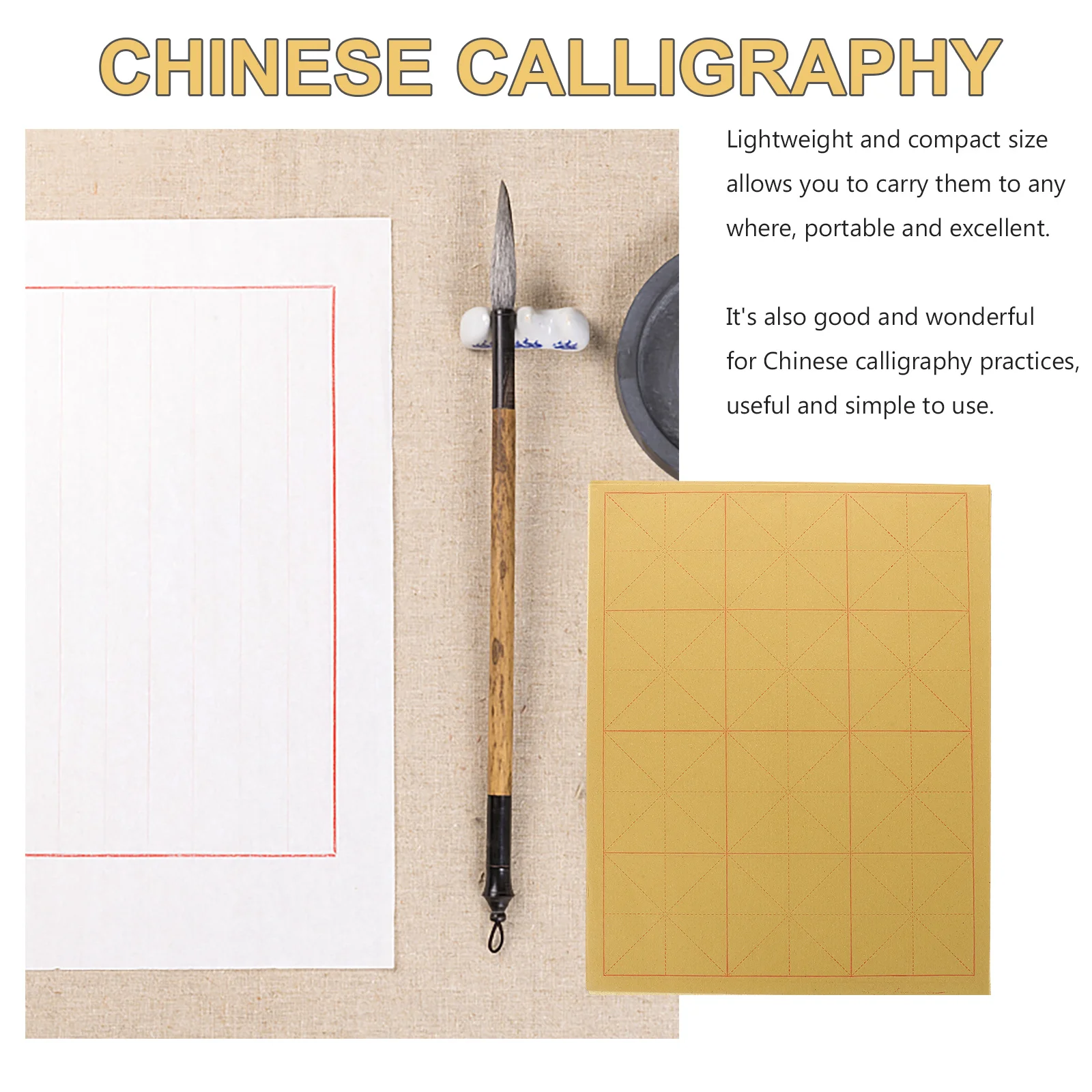 

80 Sheets Calligraphy Practice Paper Professional Chinese Xuan Paper Long Lasting Ink Tight No Fading for Crafting
