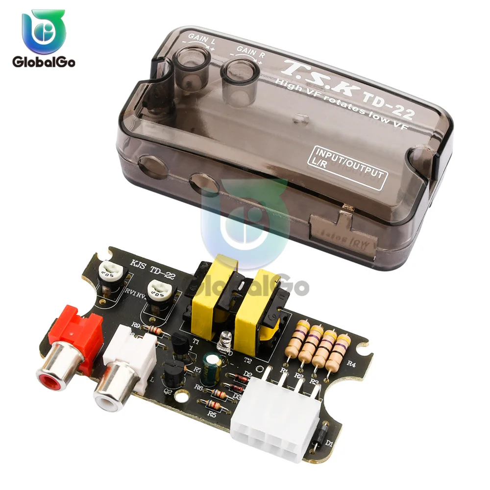 Automotive Audio Converter 12V RCA Stereo High-low Adjustable Converter Adapter Speaker Level Converter Car Accessories