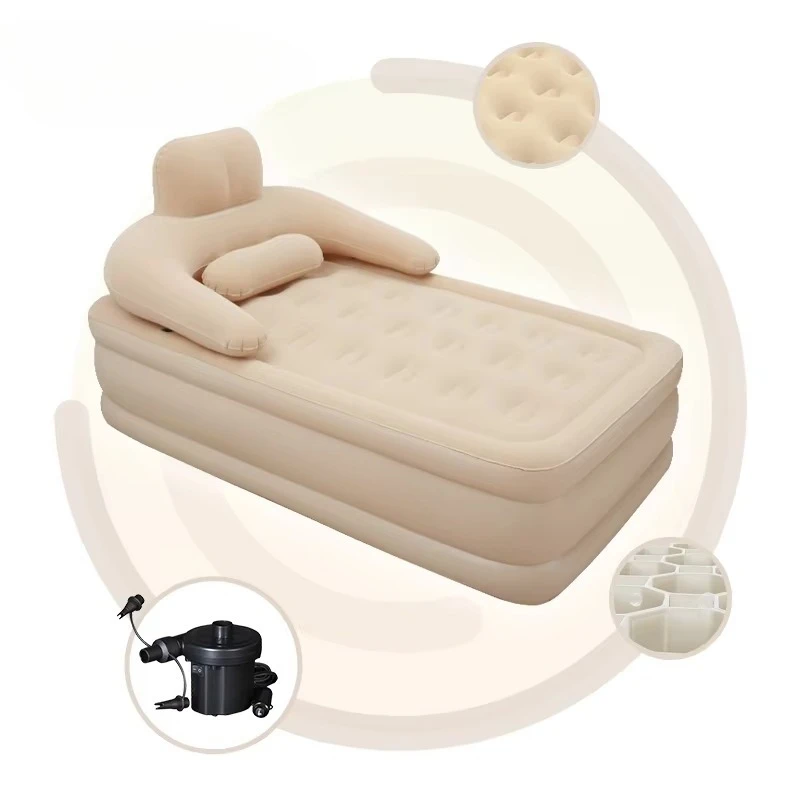 

6719M Self-inflatable Air Cushion 1.88m x 99cm x 43cm Flocking Bed Back for Camp Features Park Pocket Springs