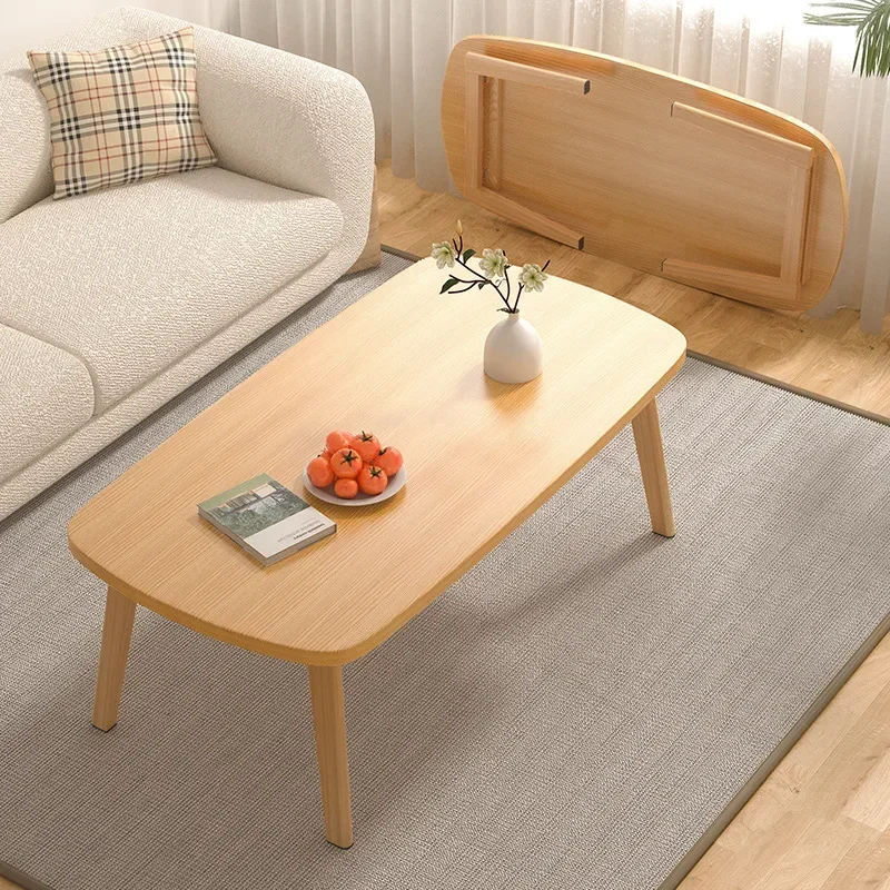 Japanese Folding Solid Wood End Table folding Tatami Sofa Side Center Tables for Living Room Storage Reading Home Furniture