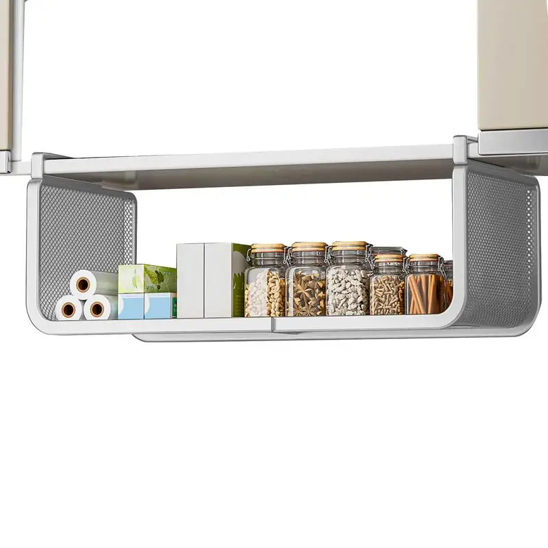 

Under Shelf Storage Basket Expandable Organizer Under Shelf Hangable Basket Multifunctional For Wardrobe Bathroom Kitchen
