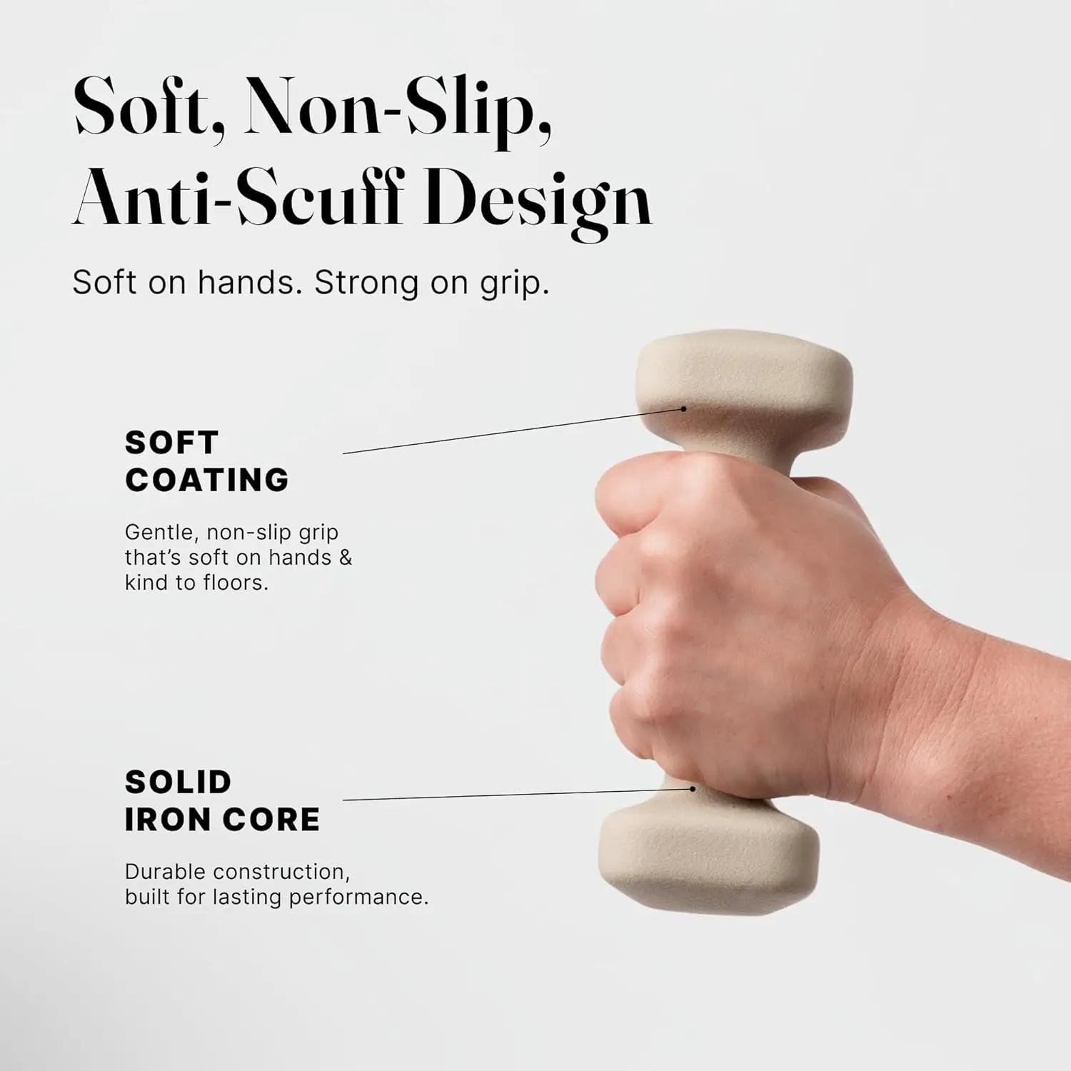 ดัมเบลทรงสี่เหลี่ยมกันลื่นสำหรับออกกำลังกายที่บ้าน การออกแบบที่มั่นคงป้องกันการกลิ้ง - ชุดน้ำหนักหลายระดับ