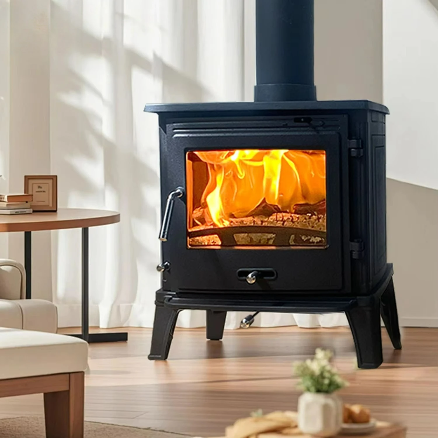 Premium Quality Wood Stove with High Heat Efficiency for Cozy Cabin or Home Heating Projects
