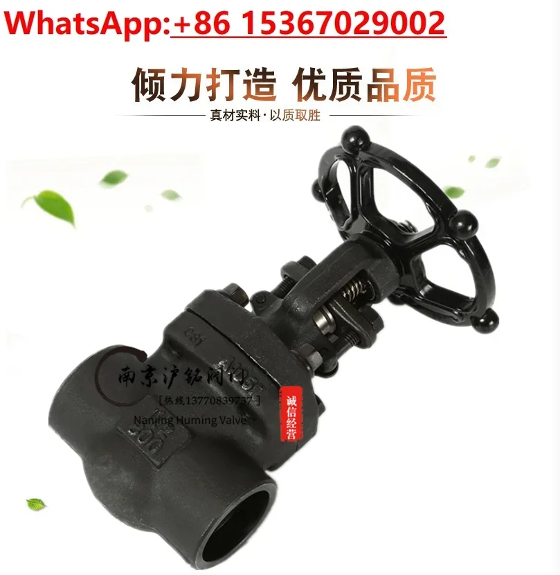 Z61H-800LB Forged steel socket weld gate valve High temperature /pressure heat transfer oil steam / 425 degrees DN15 PN64