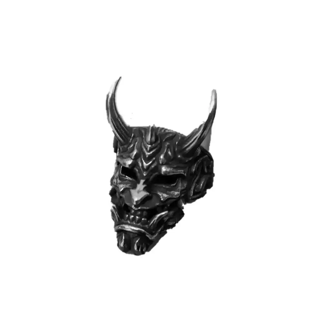 Vintage Mens Devil\'s Wrath Skull Ring Gothic Punk Skull Ring Mens Hip Hop Rock Rider Birthday Party Banquet JewelryHalloweenGift