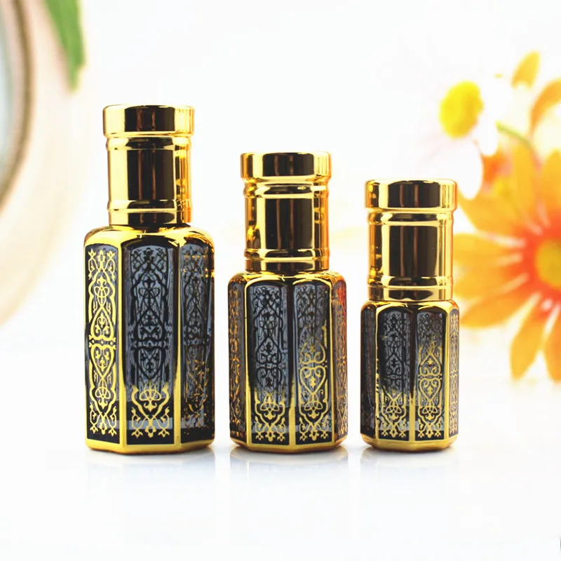 10/50pcs 3ml 6ml 12ml Roll On Glass Bottle Small Roller Perfume Bottles Colorful Essential Oil Container Empty Refillable