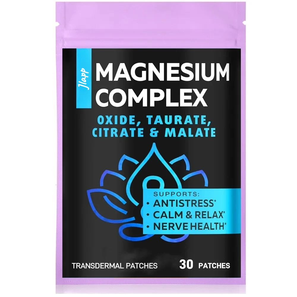 30 Patches Magnesium Citrate Transdermal Patches for Women & Men Relaxation, Muscle and Nerve Health