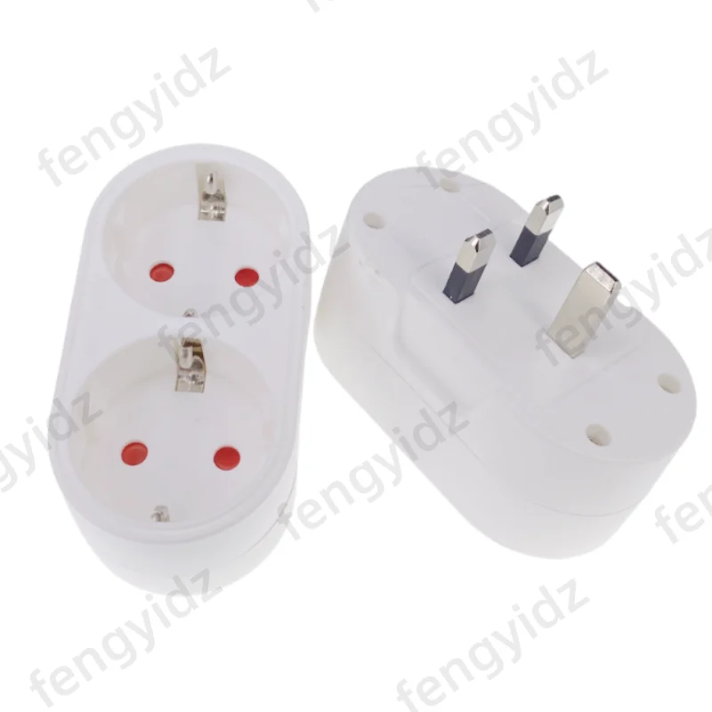 European EU To UK Plug Adapter Standard Euro 250V EU Plug To UK Electrical Socket Power Adapter Electrical Socket Outlet