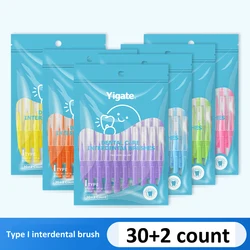 32Pcs 0.4-1.0mm Dental Slim Soft Interdental Brush Tooth Oral Hygiene Care Teeth Orthodontic Interdental Brush Tooth Cleaning