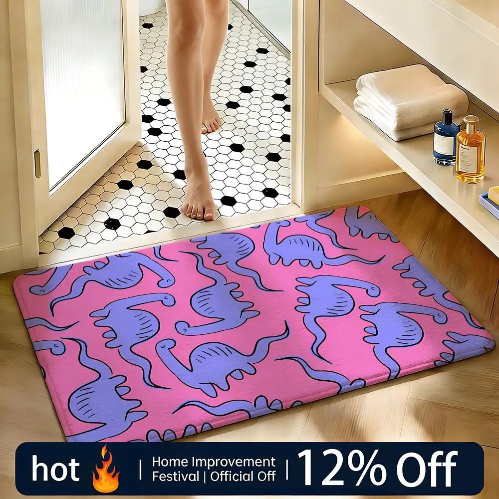 Soft Absorbent Non-Slip Rug Pattern Interesting & Creative Patterns Floor Mat Home Decor Doormat Bedroom Floor Mat Shower Carpet