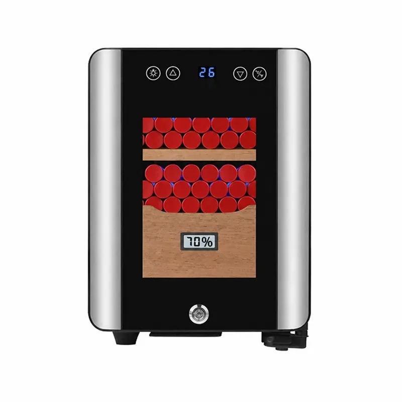 Small Mini Cigar Cabinet Temperature Control Cedar Wood Insect Proof Moisture Proof Moisturizing Cigar Cabinet