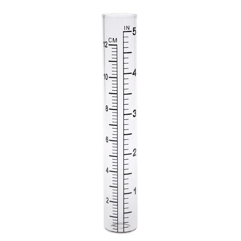 2Pcs Clear Capacity Glass Rain Gauge Replacement Tube Outdoor Garden Yard Home Suitable for Decorating Yard and Outdoor