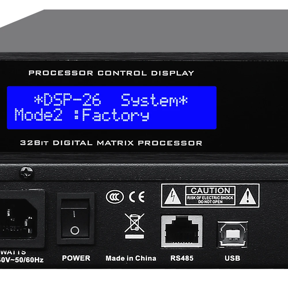 Processador de áudio digital profissional dbx260 3 em 6 saídas 260, gerenciamento de alto-falantes, efeito crossover de palco, software original para pc