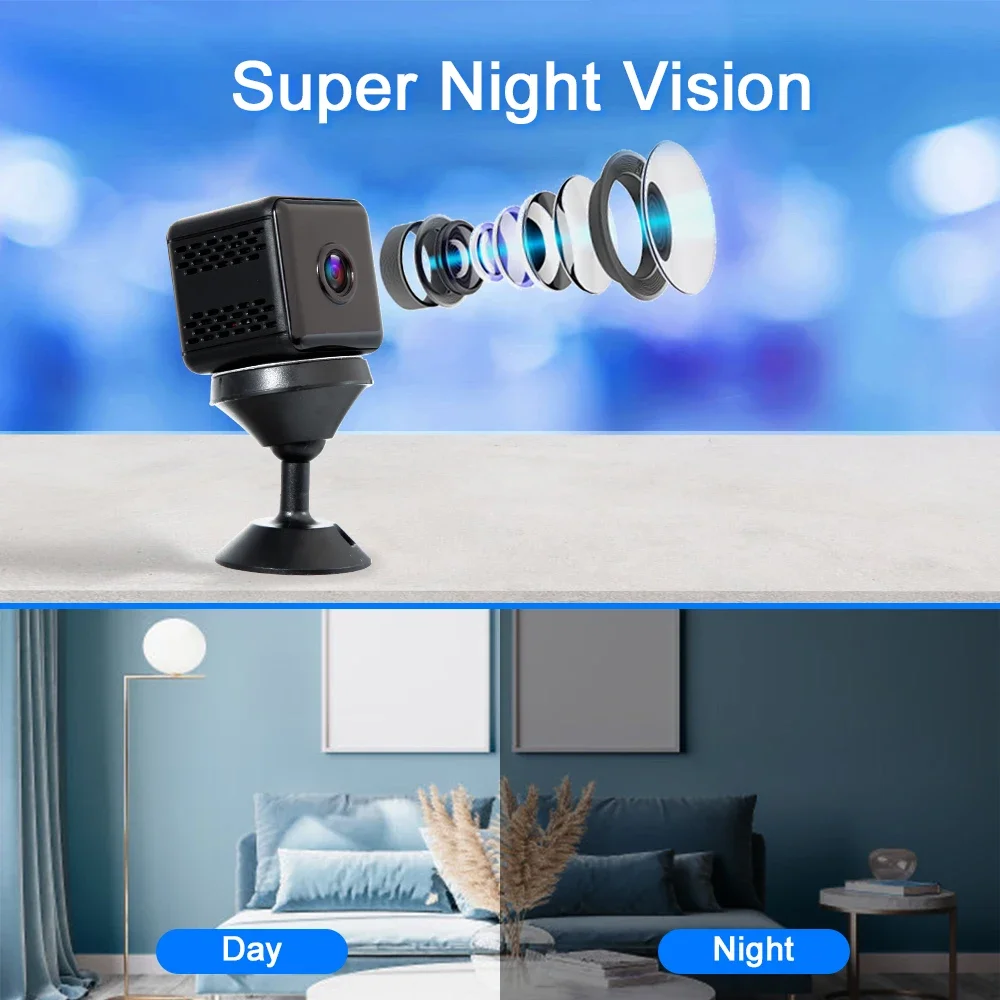 2024 New Mini Wifi Camera Wireless 1080P Video Clear IR Night Vision Motion Detection Home Security Surveillance Camera Monitor