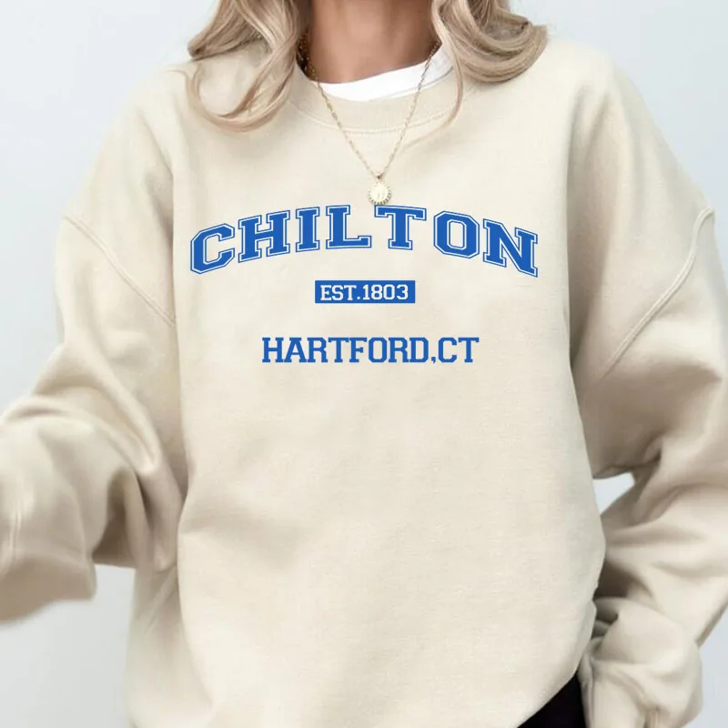 Chilton School Sweatshirt Women Gilmore-Girl Crewneck Sweatshirts Stars Hollow Hoodies Harajuku Pullover Long Sleeve Clothes