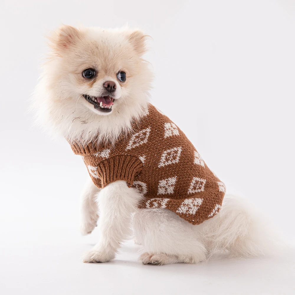 Designer Dog Clothes Et Dog Sweaters Winter Pet Clothes for Small Dogs Warm Sweater Coat Outfit for Cats Clothes