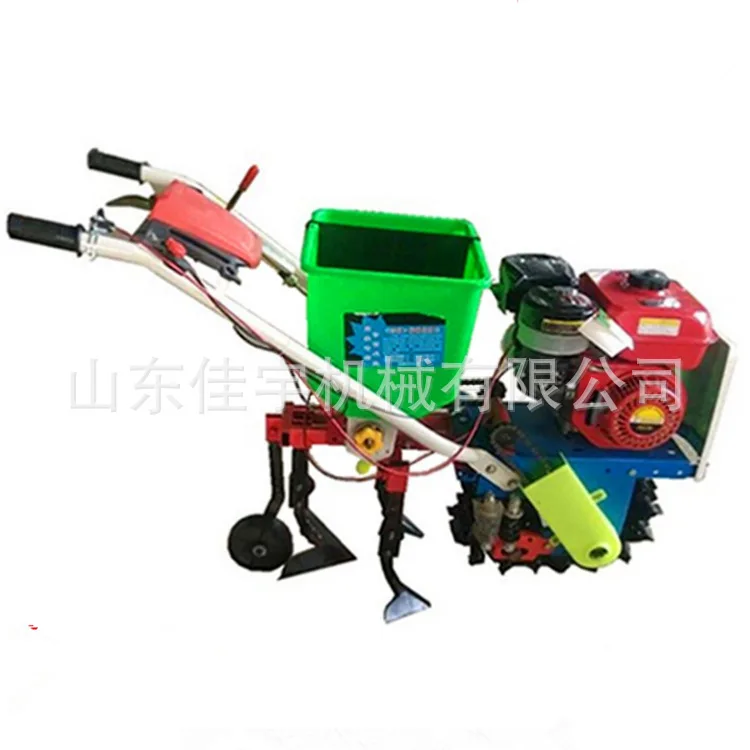 Wheat Self Propelled Fertilizer Applicator Corn Hand Push Top Dressing Seeder Petrol Powered Farm Tool