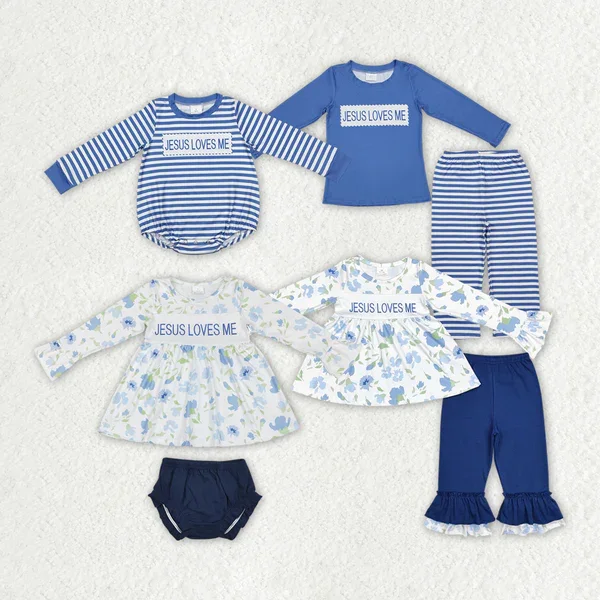 

New Jesus Loves Me Baby Outfits, Matching Family Sets, Unisex Romper, Wholesale Infant Clothes, Stock Ready