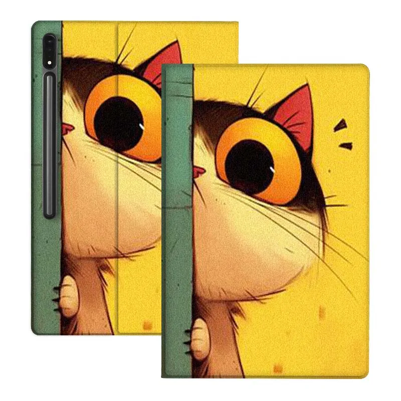 

Art Cartoon Cat Popular Gift For Samsung Galaxy Tab S10 S9 S8 S7 FE Lite Soft Flexible Support Tablet Case