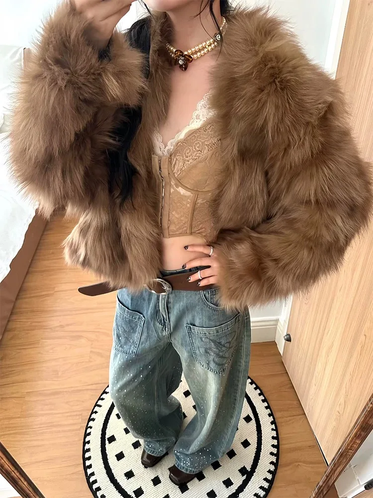 Y2K Pocket Jeans Women Embroidery Diamond Inlaid High Waist Straight Leg Pants Autumn Winter