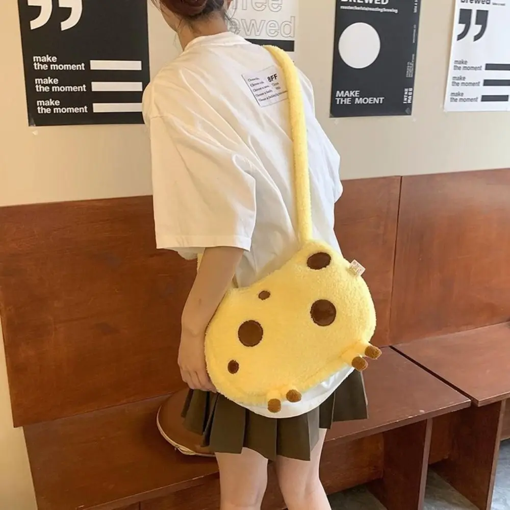 Bolsos de hombro, bolso bonito de jirafa, bolso versión coreana, mochila esponjosa, bolso de hombro de dibujos animados, bolso de mano, encantadores monederos Kawaii