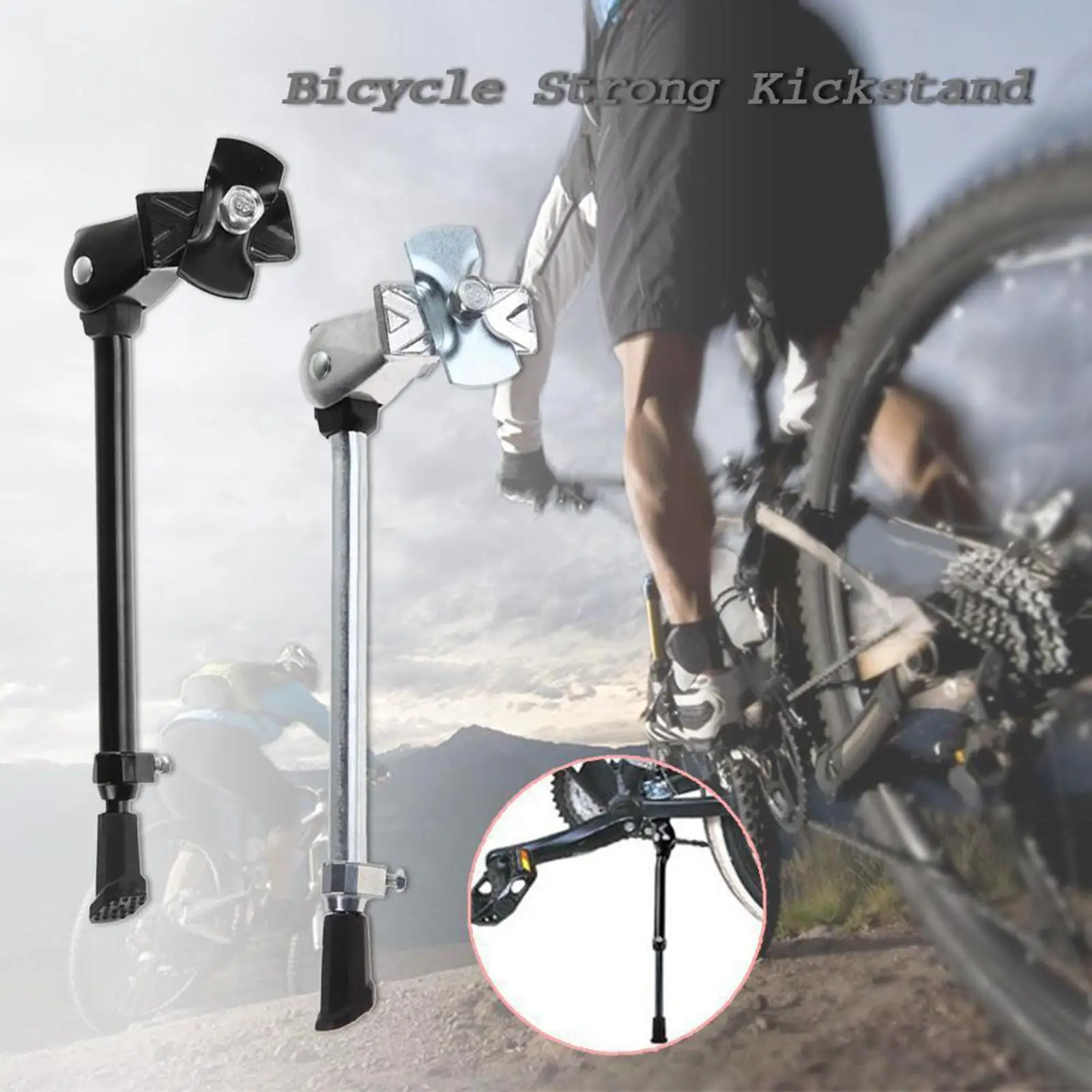 

Kickstand Rear Road Parking Support Stand Single Leg Rest Parking Side Stand for indoor Parking