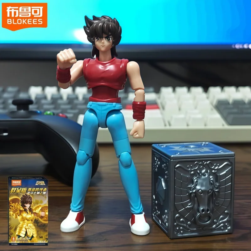 

Hot Blokees Saint Seiya Galaxy Version 2, фигурки героев Camus Hoyoga Dohko Milo Shiryu Pegasus Nachi, аниме-фигурки, игрушки в подарок