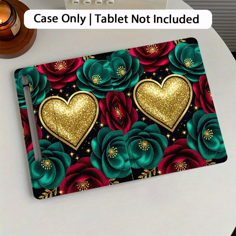 

Shiny Heart Star Flower For Samsung Galaxy Tab S7 S8 S9 S10 FE Plus 12.4 13.1 Inch Tablet Case