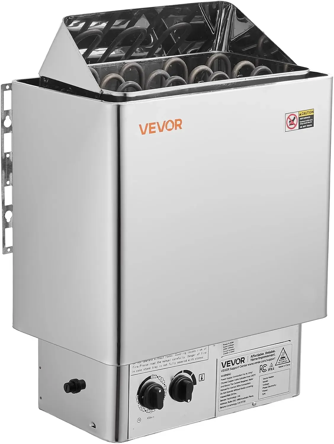 VEVOR Sauna Heater, 6KW 240V Electric Sauna Stove, Dry Steam Bath Saunas Stove with Pre-Drilled Bracket, Fit 176.5 to 317.8 CU.F