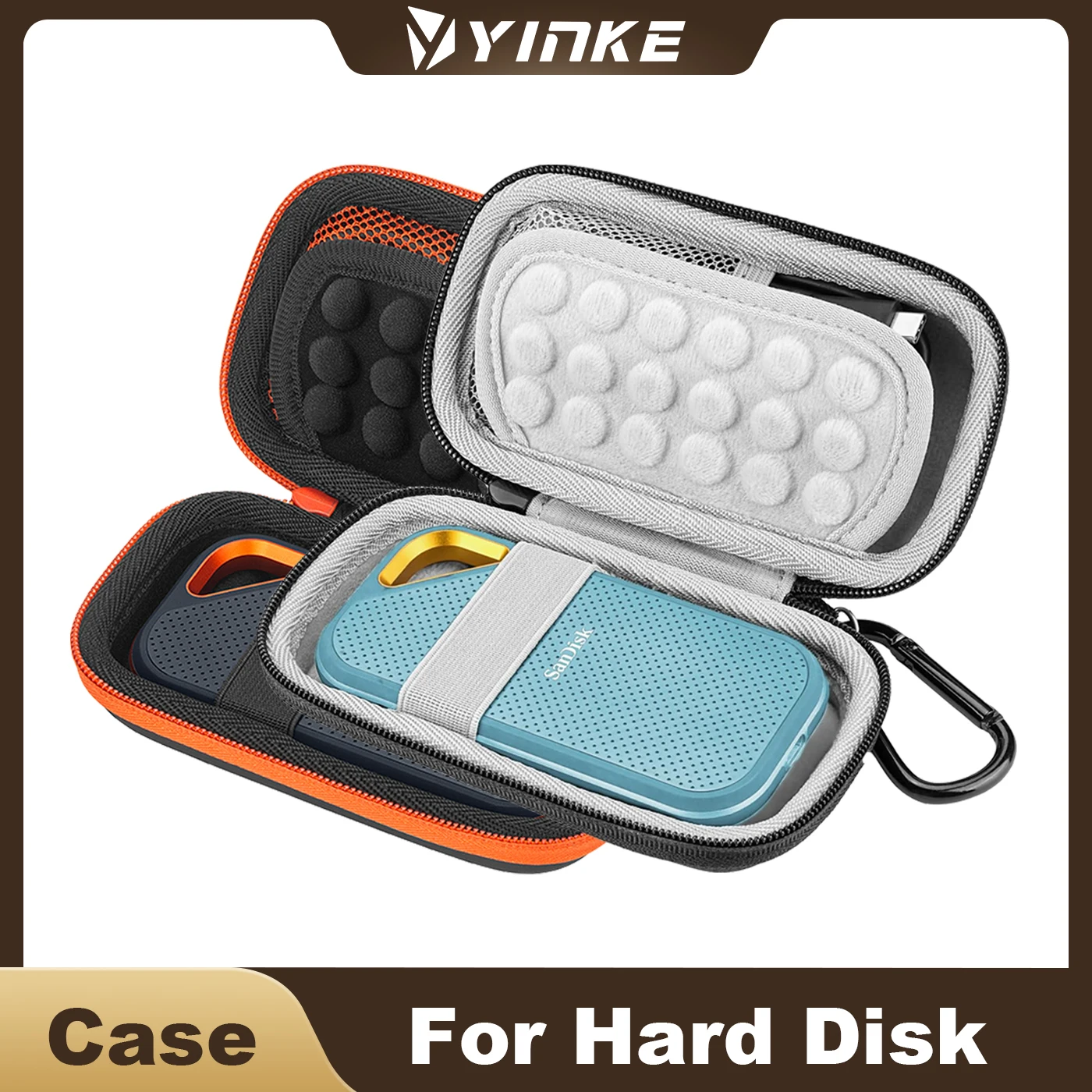 Hard Case for Universal MP3/MP4/SanDisk Extreme Pro/SanDisk Extreme Portable External SSD 1TB/2TB/4TB, Travel Cover Storage Bag