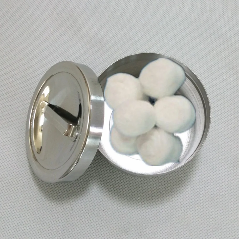 Container 304 Stainless Steel Alcohol Round Box Laboratory Instruments Storage Tank Cotton Can Tools Disinfection Jar Hospital
