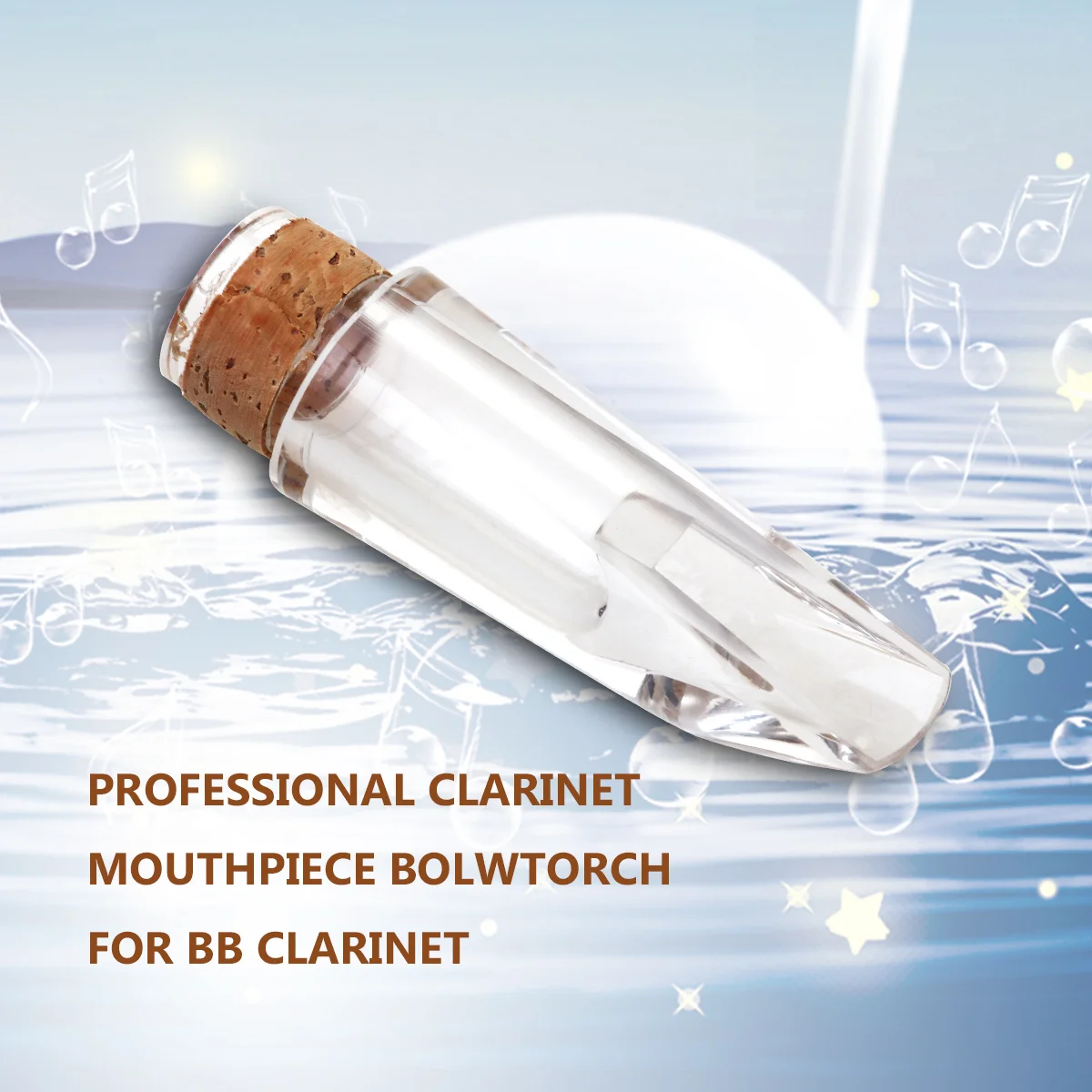

High Quality Clarinet Mouthpiece Transparent 90x25mm Durable ABS Plastic No Chips Bite Marks Metal Sound Control