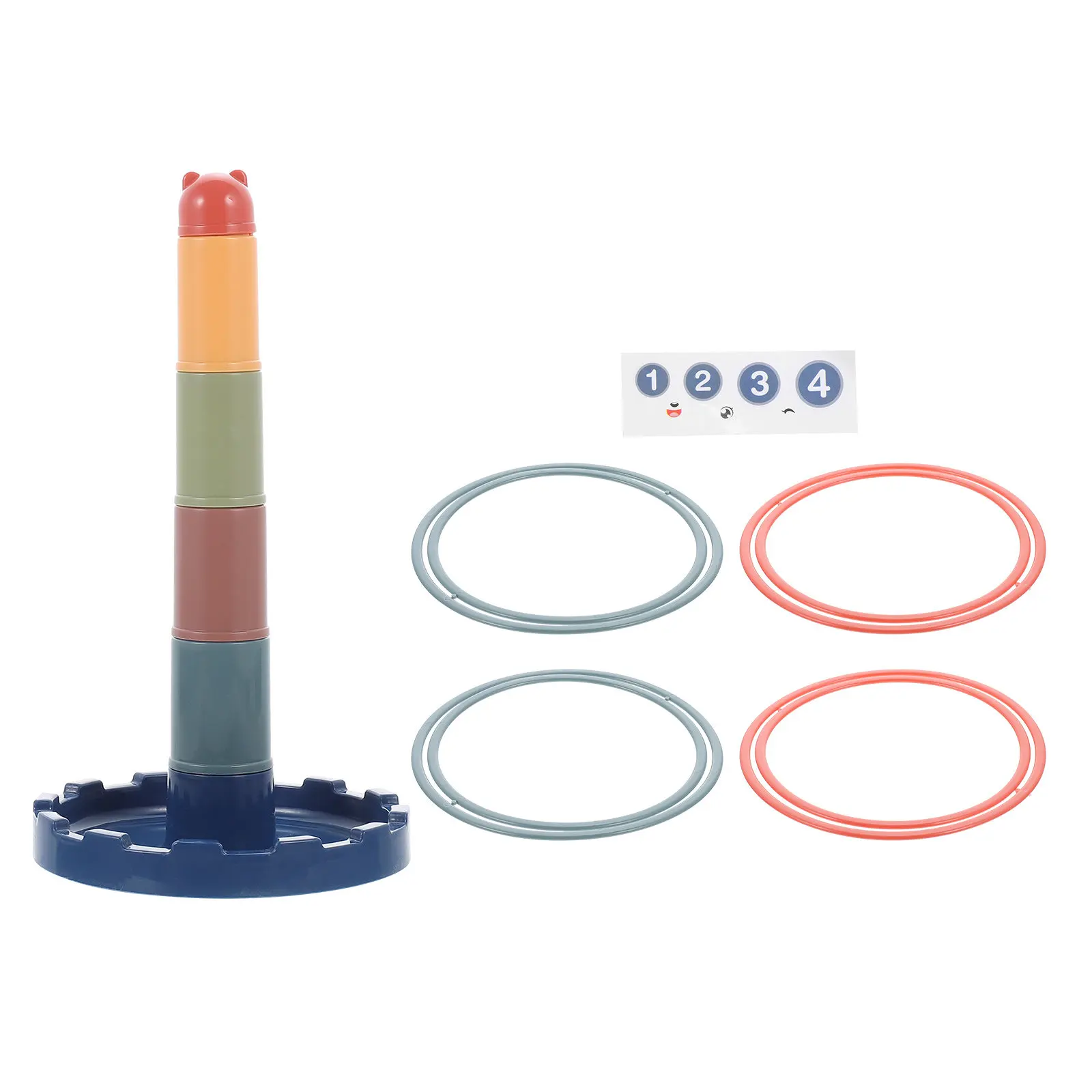 1Set Children Stacking Cups Educational Interactive Ring Toss Game Colorful Stackable Cups for Developing Hand-Eye Coordination