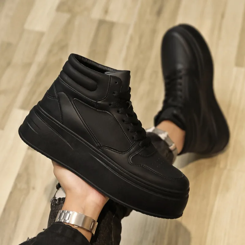 أحذية رجالية أحذية كاجوال مريحة للرجال الاتجاه المضادة للانزلاق الرجال أحذية رياضية بيضاء موضة أحذية رياضية مكتنزة Zapatos Casuales #2