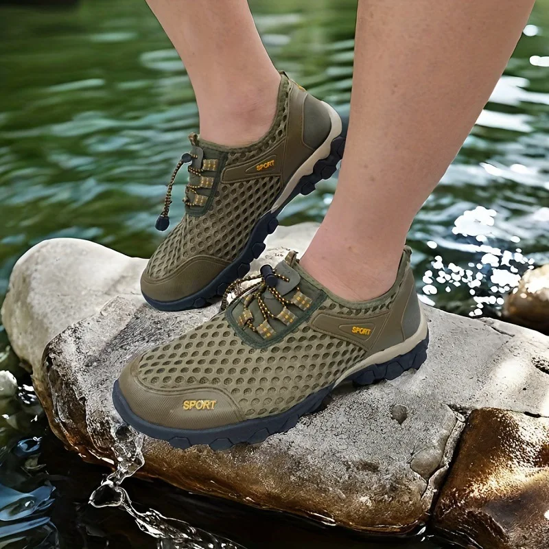 Men's Spring Autumn Outdoor Mountaineering Fashion Leisure Sports Shoes Mesh Breathable Footwear for Active Adventures