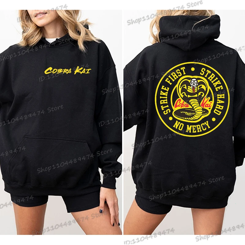 Men's Pullover Hoodie Cobra Kai Gift Mixed Martial Arts Print Classic Street Hoodie Unisex Retro Tv Show Clothes Cobra Kai Hoody