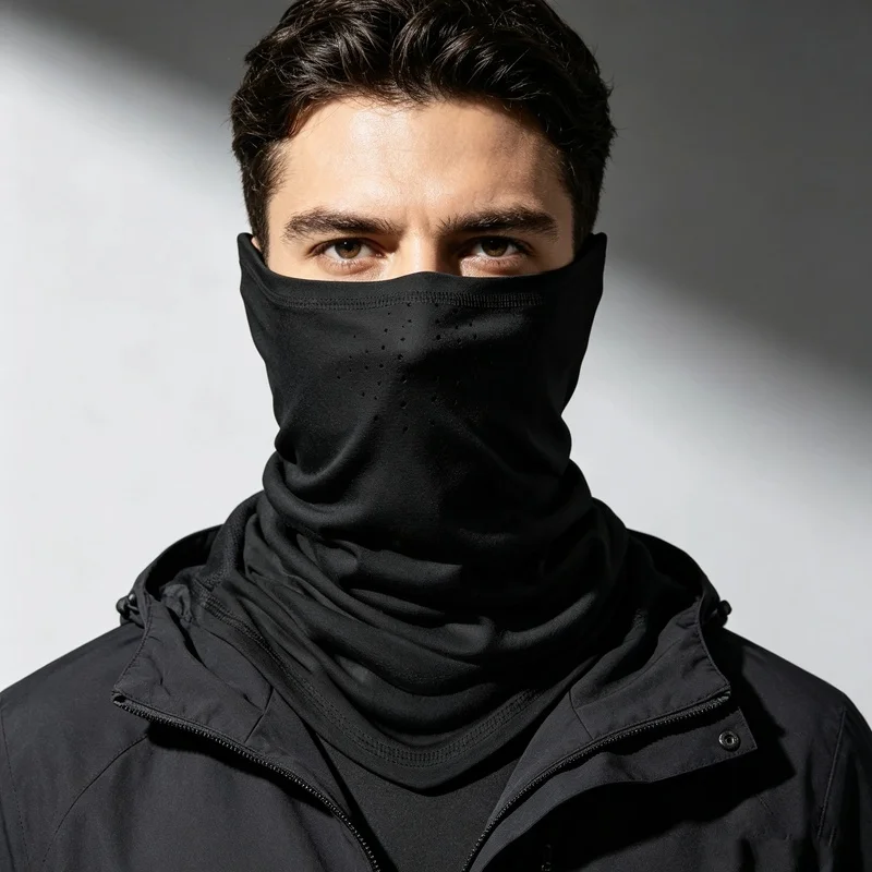 Wholesale Winter Black Neck Gaiter Thermal Warm Face Mask Breathable Windproof Ski Cycling Motorcycle Outdoor Custom Logo