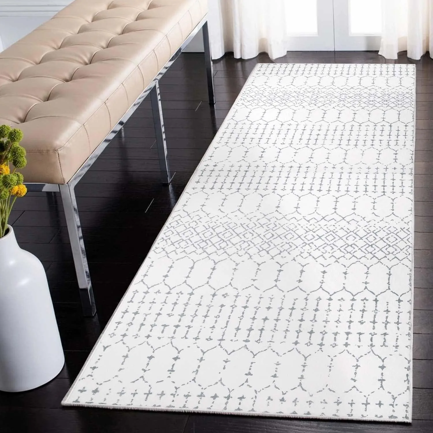 

Machine Washable Corridor Carpet, Living Room, Bedroom, Bedside Rug, Soft, Non-slip Floor Mat, Large Area Rugs, Home Decoration