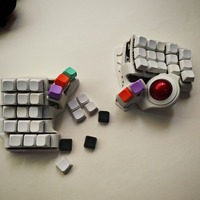 New NEW Charybdis MK2 35MM Trackball Split Mechanical Keyboard Kit Customized MX Switch Bluetooth Wireless ZMK Support Via