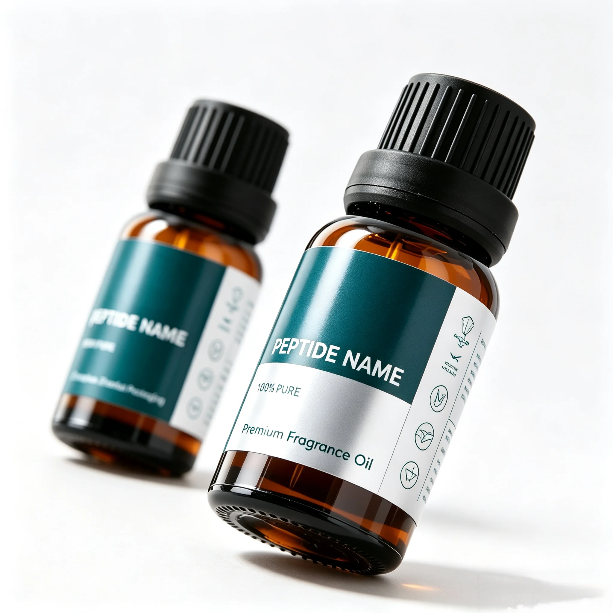 Custom Printed Waterproof Vinyl Self Adhesive Stickers Premium Peptide Label Boxes Fit 3ml 10ml Beauty Injection Agent Vials