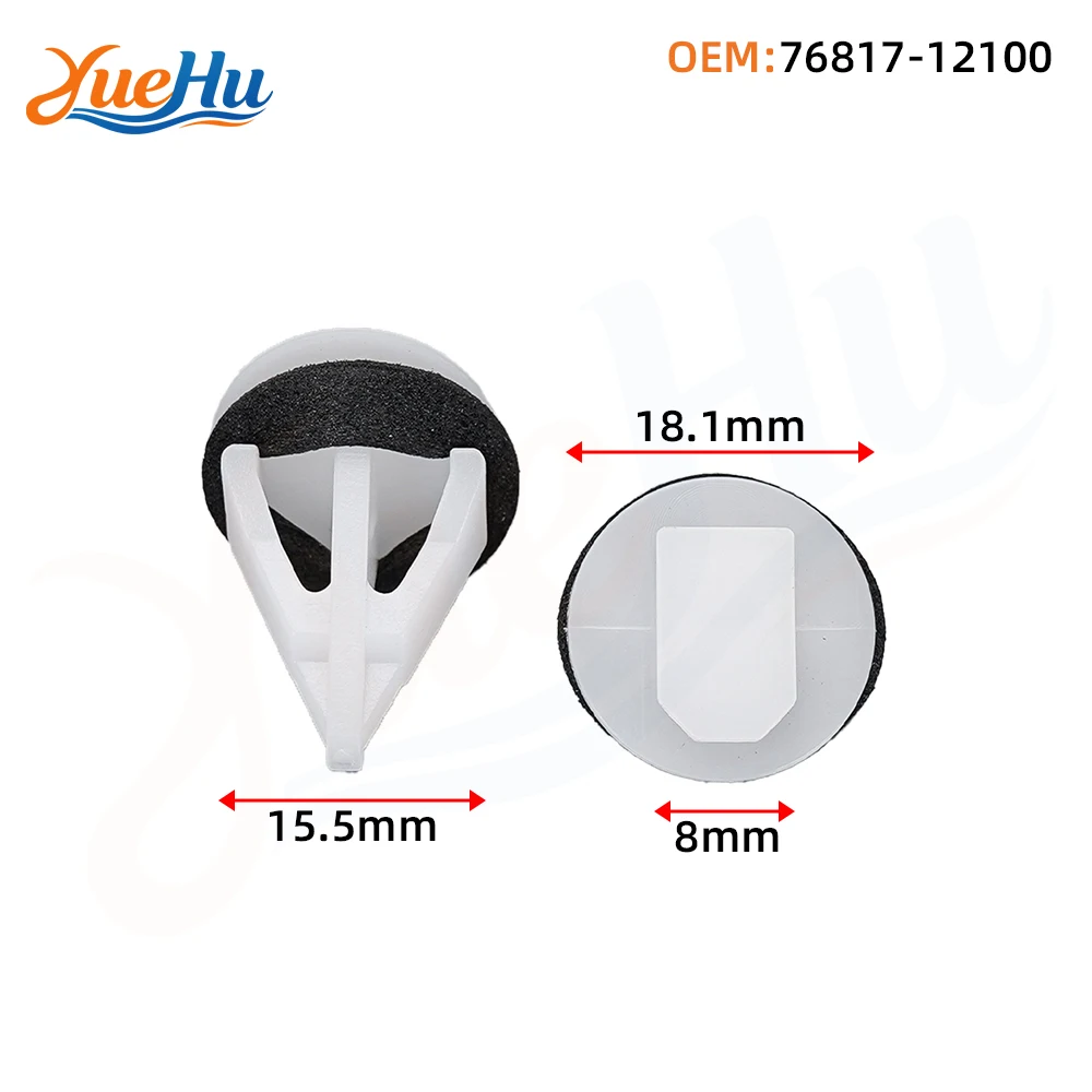 YUEHU 20PCS Back Door Outside Garnish Moulding Clip Fasteners For Toyota 76817-12100 with Gasket