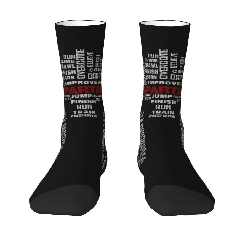 Spartan Race Helmet Men Women Crew Socks Unisex Fun Sparta Spirit Spring Summer Autumn Winter Dress Socks