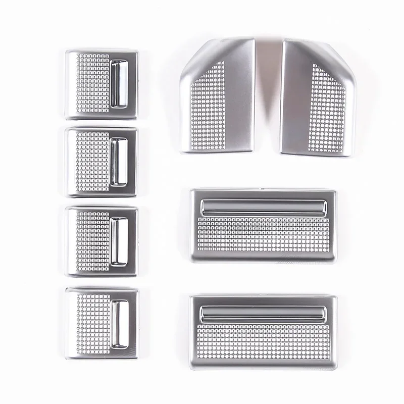 For Jaguar F-TYPE 2013-2024 Car Air Conditioner Button Decorative Cover Sticker ABS Silver  Interior Accessories