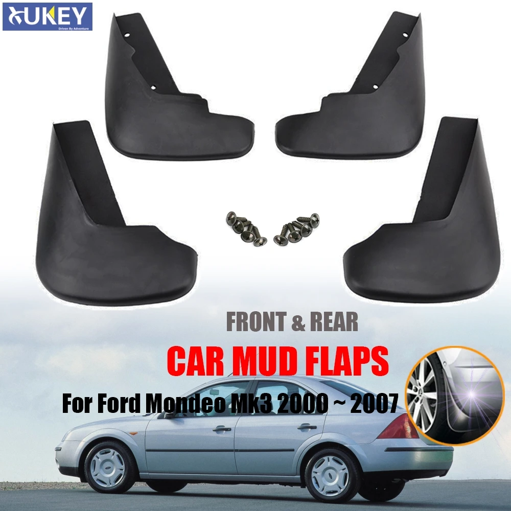 For Ford Mondeo Mk3 2000 ~ 2007 Set Molded Mud Flap Flaps Splash Guards Mudguards Mudflaps 2006 2005 2004 2003 2002 2001