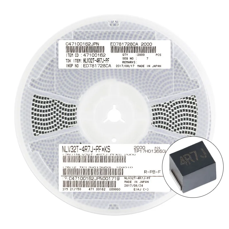 20PCS 1210 SMD Inductor, 1/2.2/3.3/4.7/10/22/47/100/220/470μH, NLV32 3225