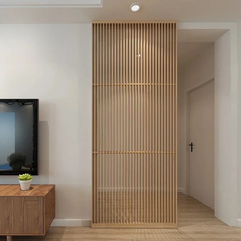 Bed and breakfast hotel clubhouse Solid wood through flower partition Wooden door Invisible door Sliding screen