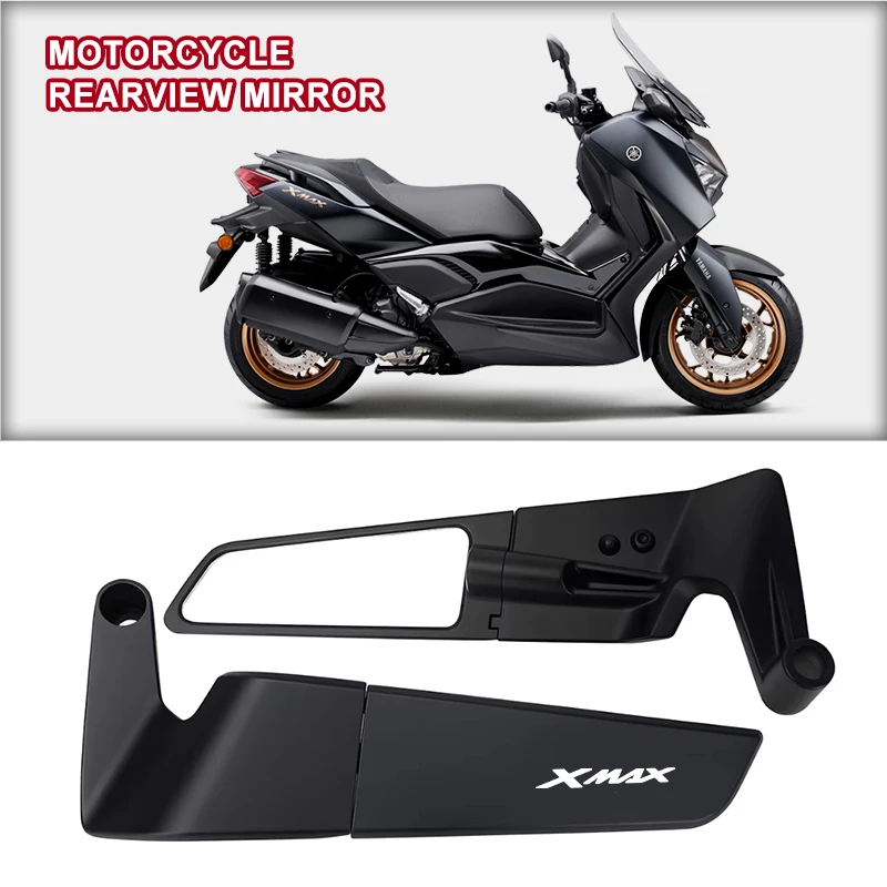 Adjustable Motorcycle Wind Wing Stealth RotateSide View Mirror For XMAX Xmax125 VMAX NMAX TMAX YAMAHA Xmax300 Xmax250 NMAX155