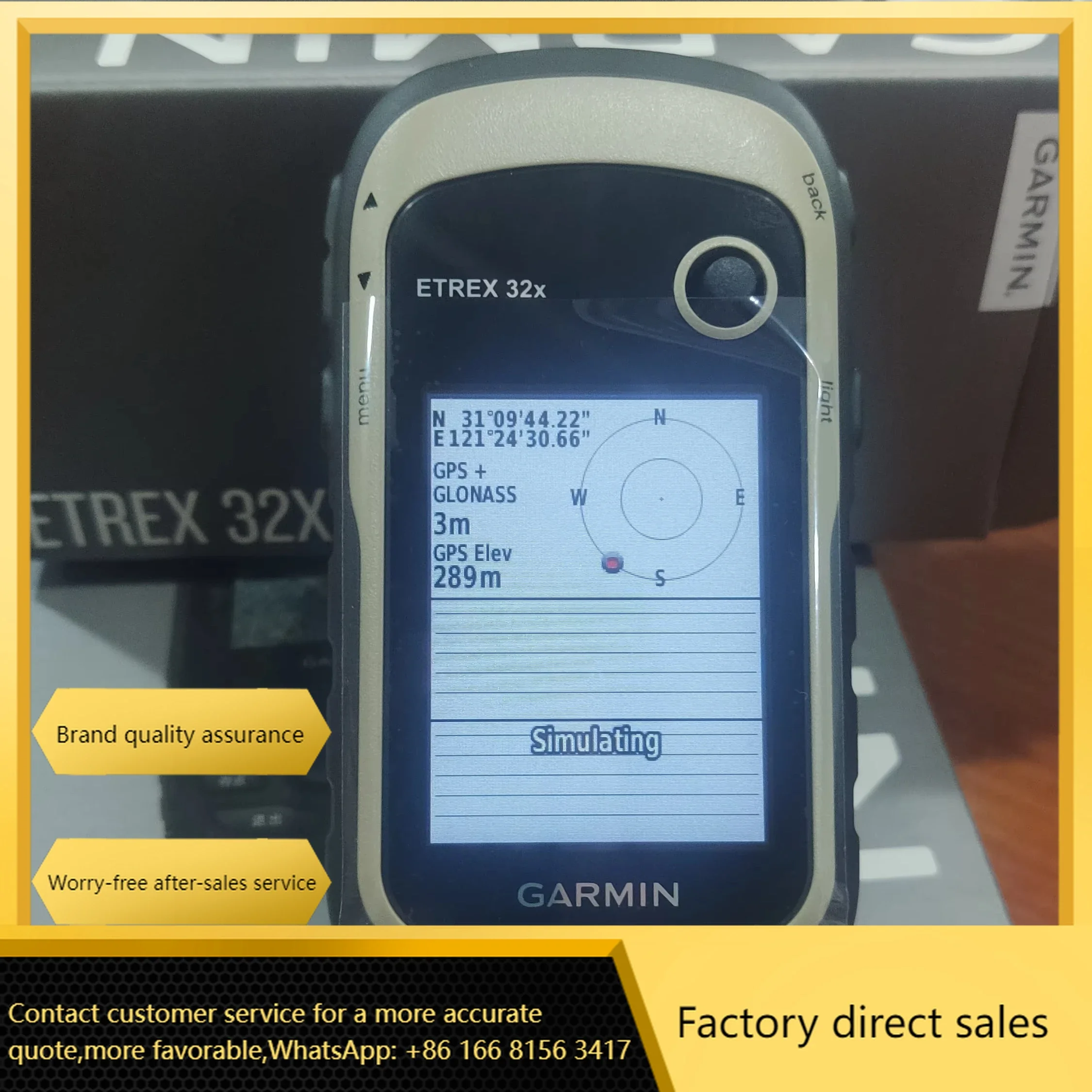 A-Garmin Ltra-long Standby Time Portable ETREX 221X Rugged Handheld Navigator Stock ETrex 32x